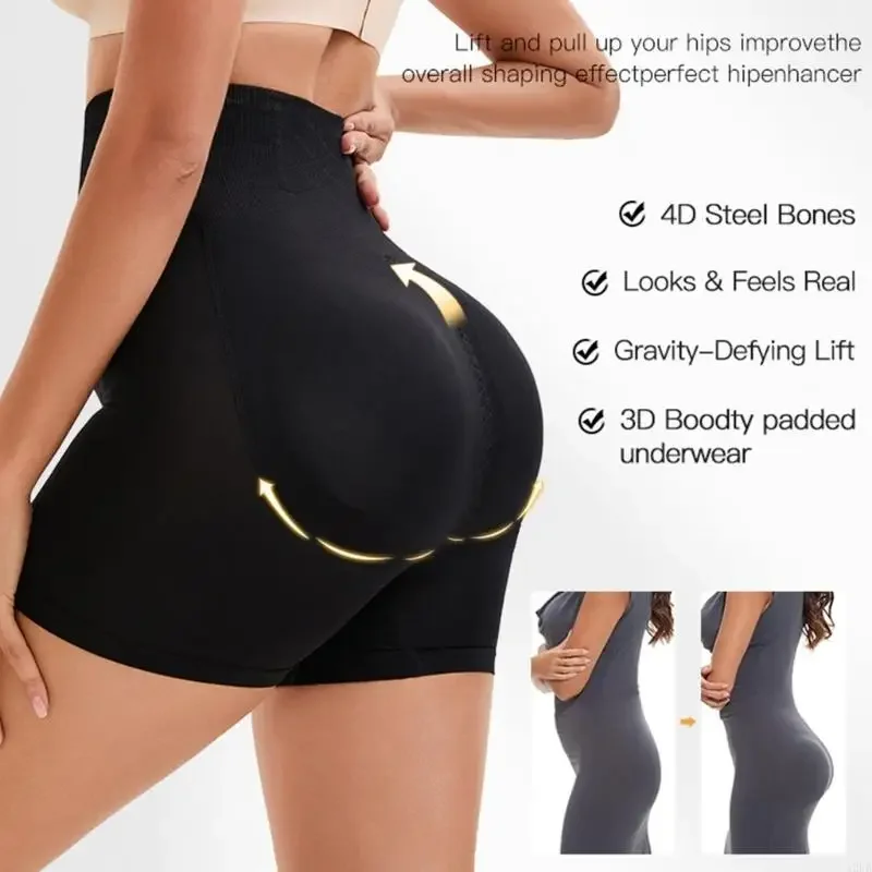シームレスバットリフティングハイウエストスカルプティングショーツ産後回復おなかコントロールシェイプウェア運動や日常使用用-15ub
