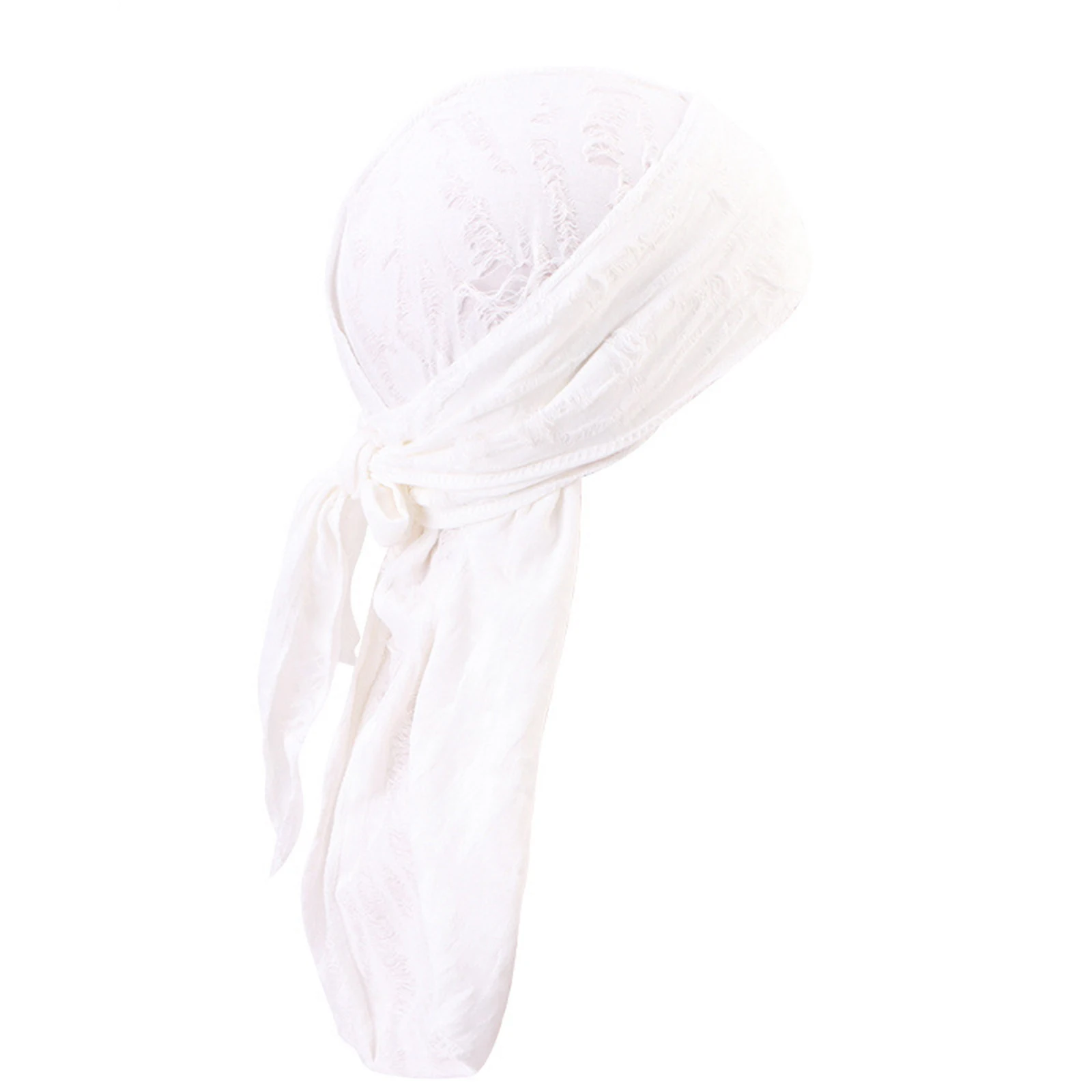 القطن الهيب هوب باندانا الحجاب عقال الدراجات وشاح الرأس ذيل طويل القراصنة قبعة تنفس حزام عقال قبعة ثقب باندانا قبعة #5