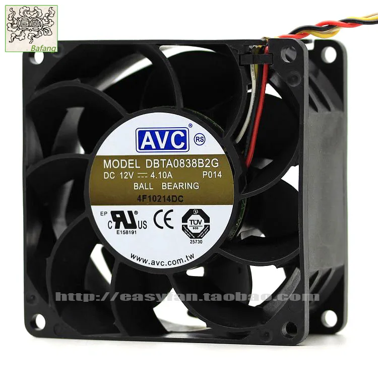 

Jinlingge для AVC DBTA0838B2G 12 В 4,1 А 8038 8 см охлаждающий вентилятор