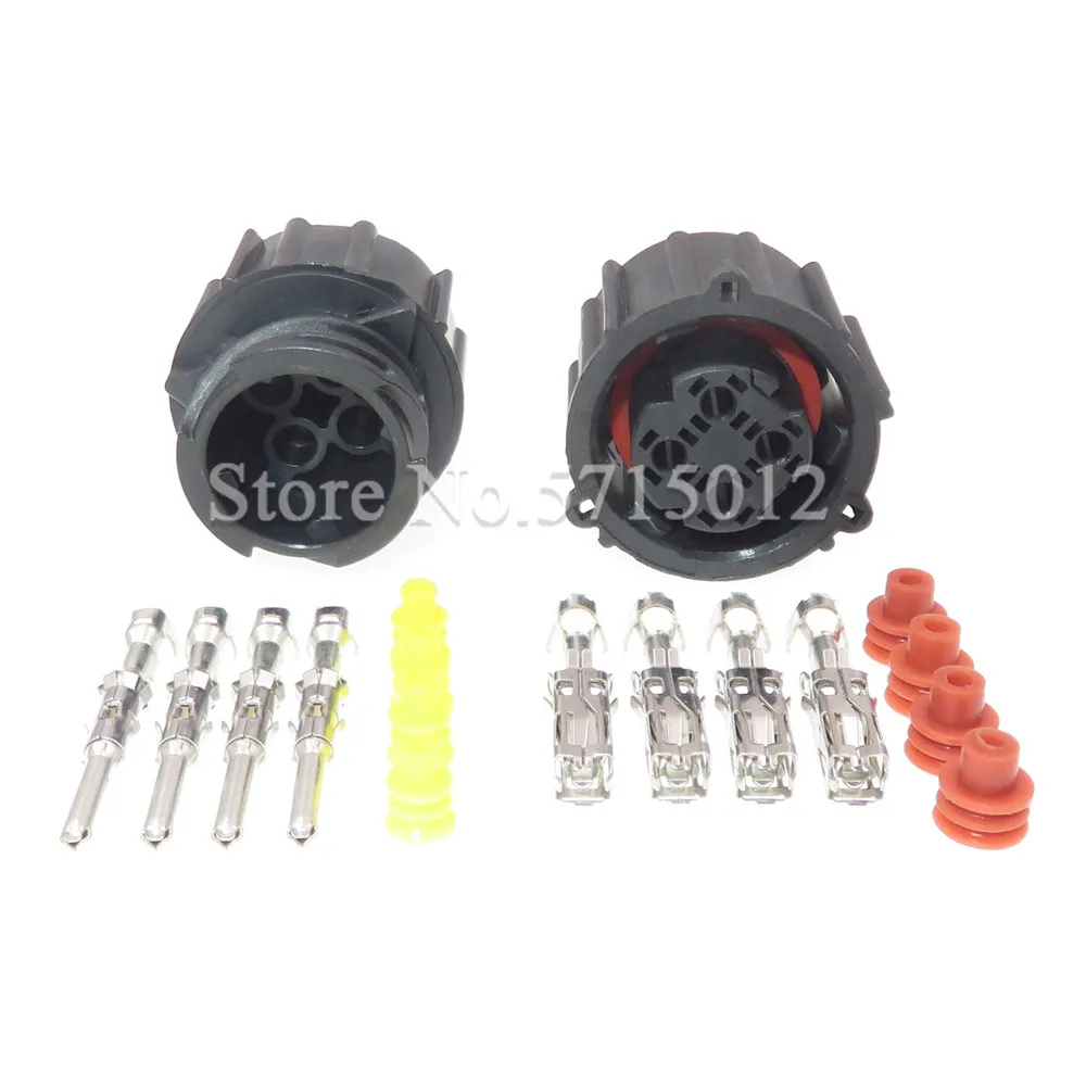 Conector Eléctrico Automotriz Impermeable de 4 Orificios 17984000002, Macho y Hembra, Enchufe de Cable Automotriz Sellado