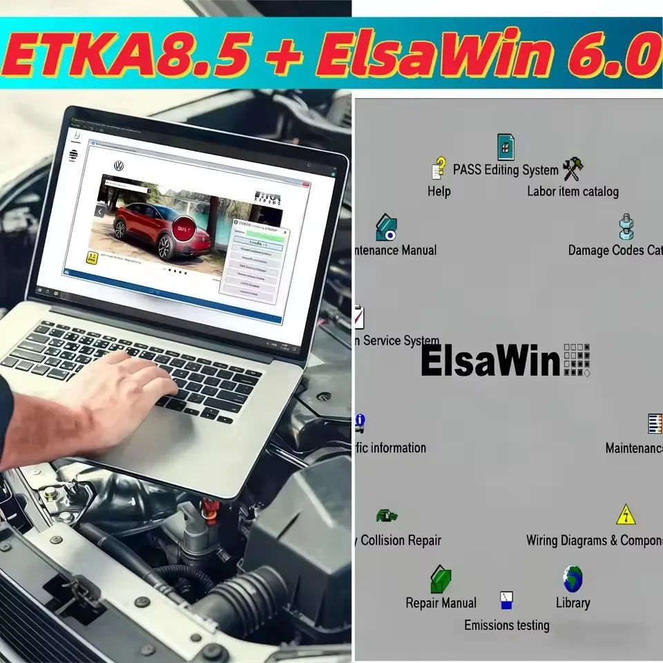 2026 Hot ElsaWin 6.0 & ETKA 8.5 Latest for VW Audi Skoda Seat Auto Repair + Video Install Multilingua l+ Premium Fast Download