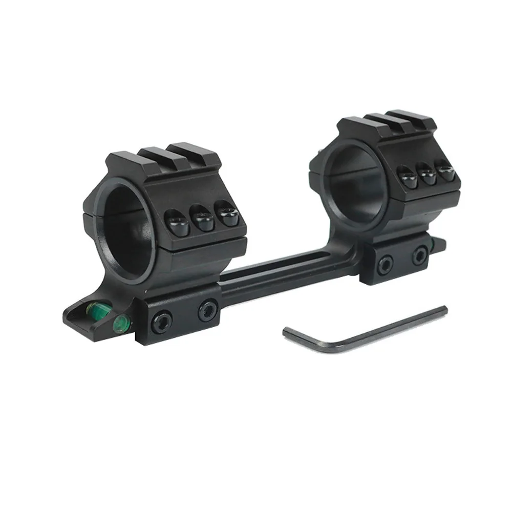 11mm Dovetail Bubble Level Scope Mount 25.4mm/30mm Dual Ring Tube Clamp with Integrated Spirit Level QG458S