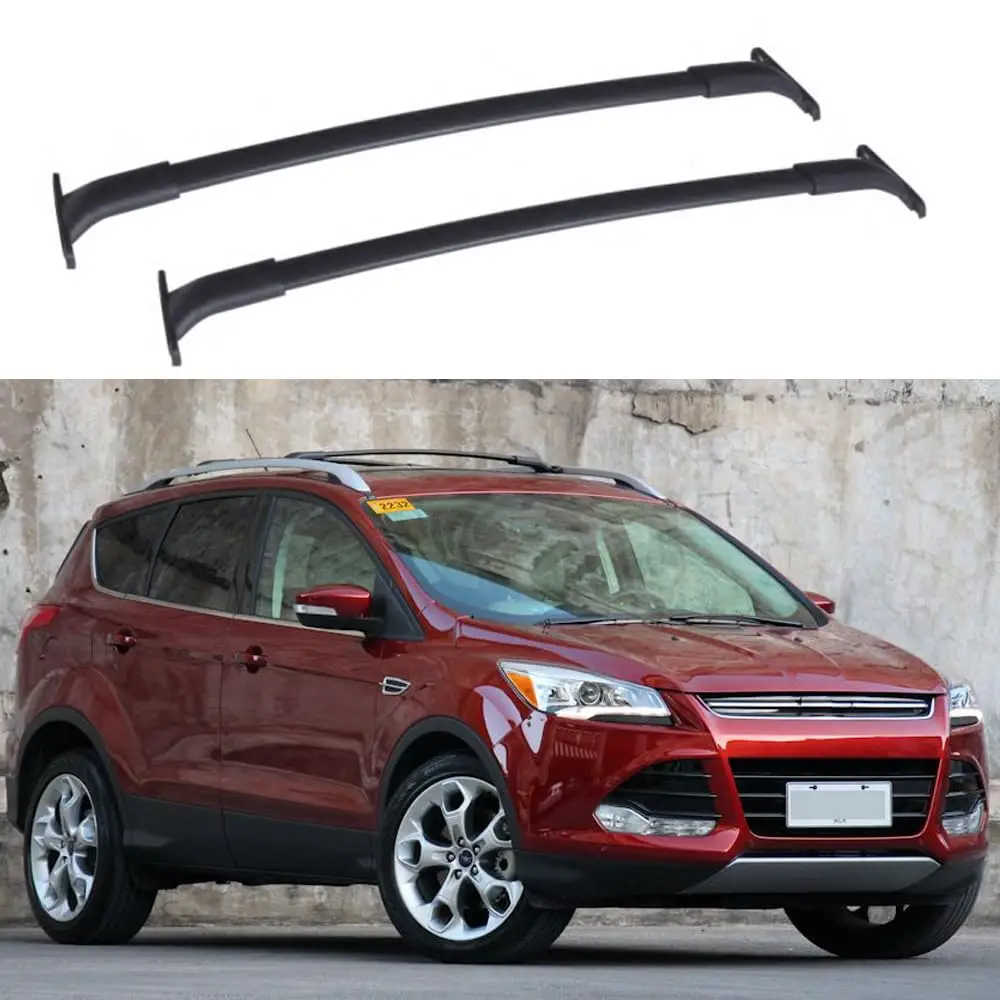 High Quality Aluminum Cross Bars Fits for Ford Escape Kuga Roof Rail Crossbar Luggage Carrier Roof Rack Rail Carrier Lockable