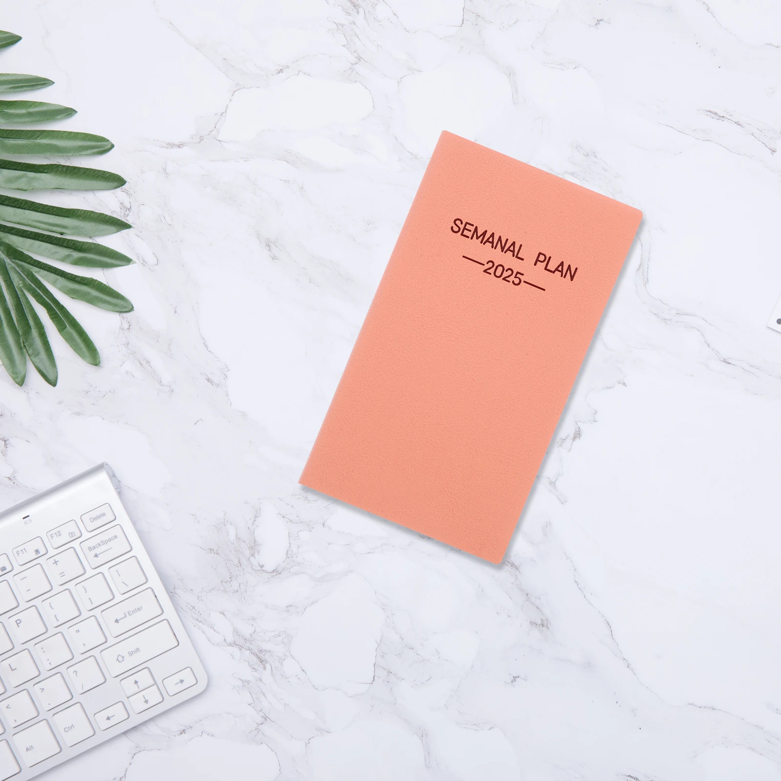 

Spanish Planner 2025 A6 Pink Paper Office Notebooks Work School Weekly Schedule Binding Thick Pages ganization