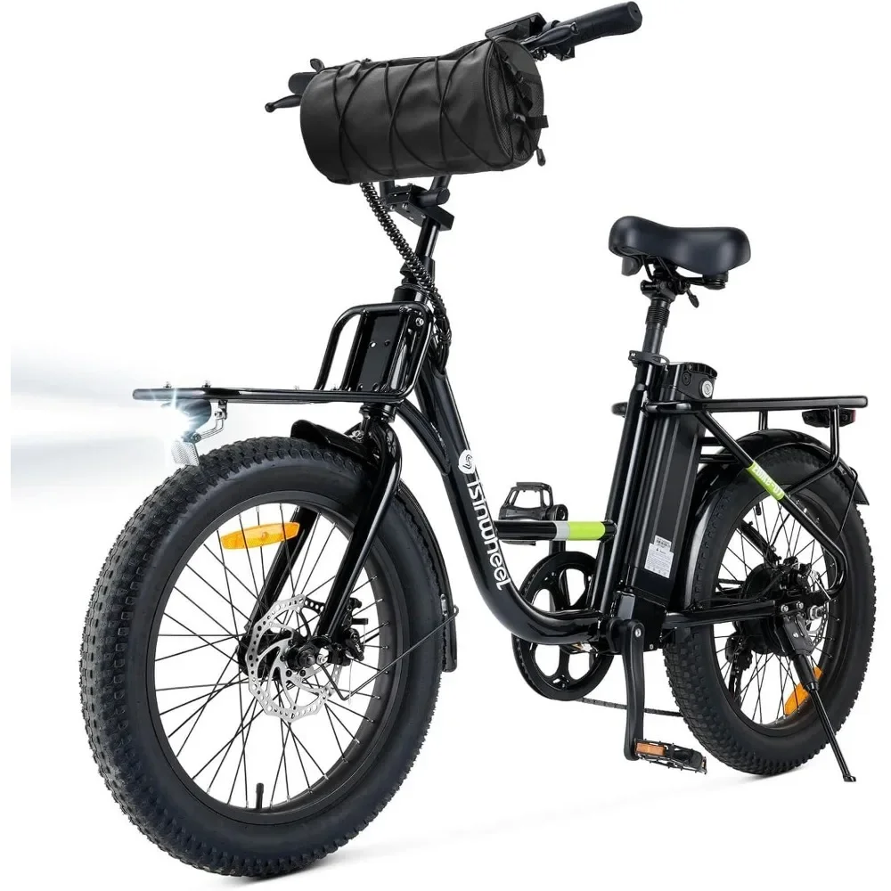 Electric Bike for Adults, 750W Peak 20 mph Cargo Ebike 55 Miles Range E Bike,7 Speed Gearshift,Step Thru Ebikes for Adults