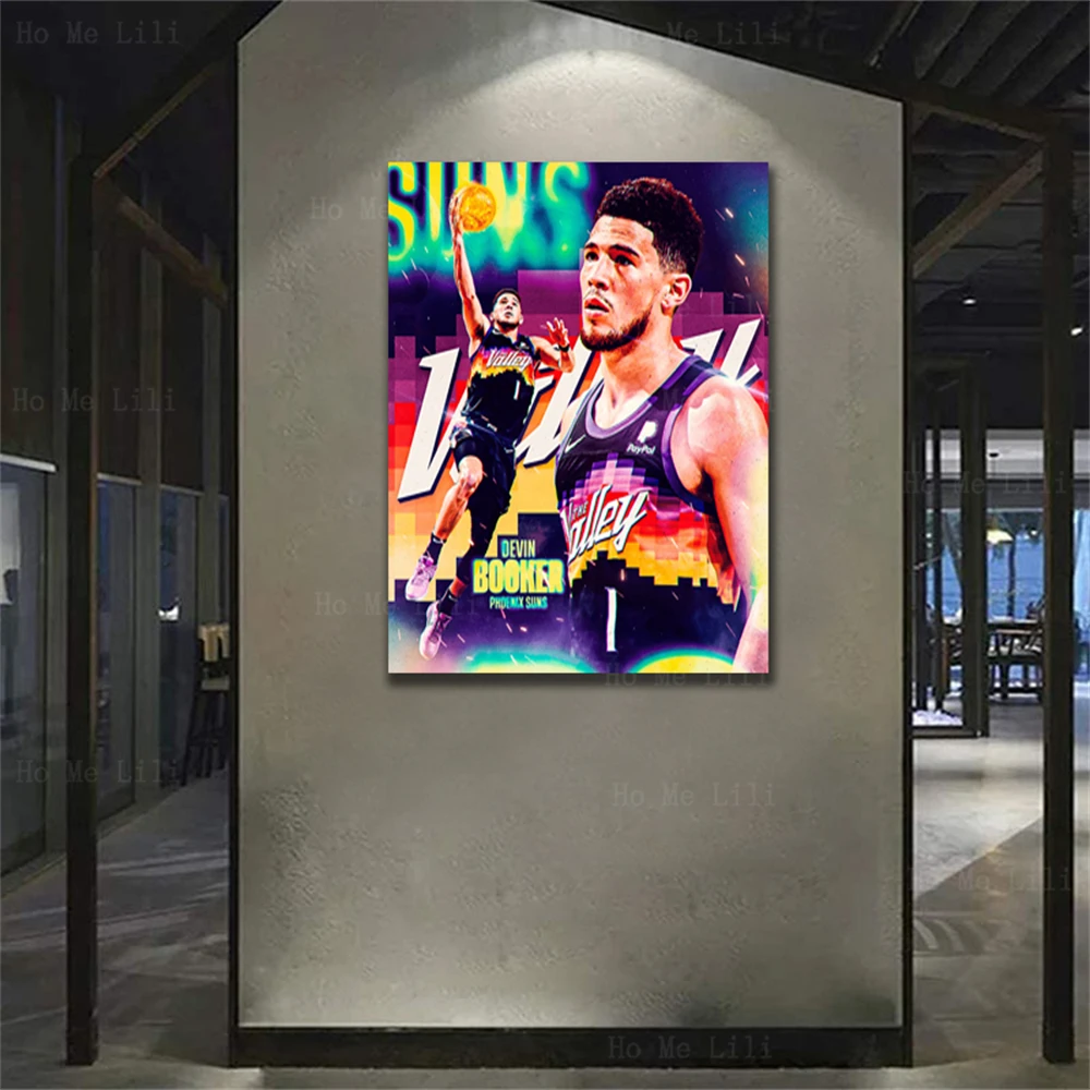 Star Athlete Football Player Mes-si Basketball Art Hoopster Devin Sports Aesthetics Canvas Wall Art Painting