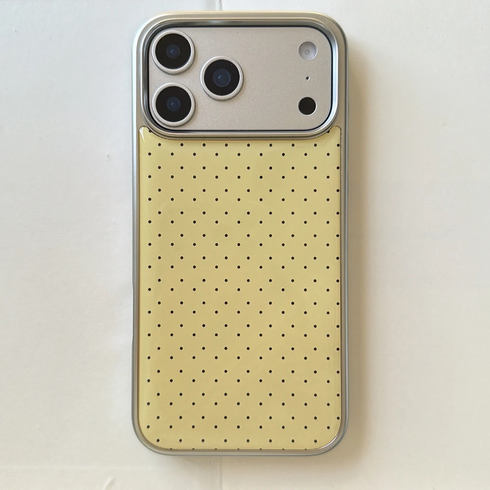 Koreanische INS Polka-Dot-Muster, galvanisierte Silber-Handyhülle für iPhone 17 Promax 18 13 14 15 16 Pro Max, stoßfeste Schutzhülle Funda – Detail 21