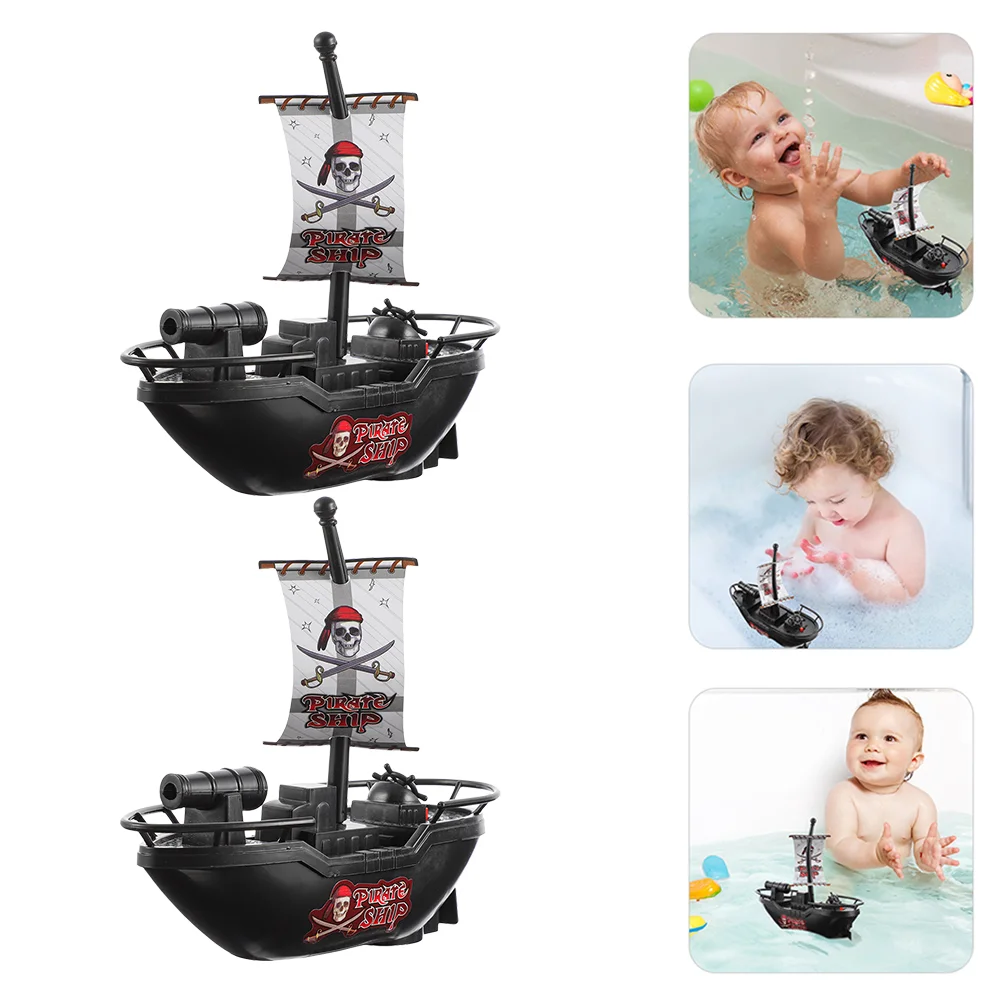 2 Pcs Electric Pirate Ship Beach Toys Children Ships Without Batteries Funny Bath Kids Pool Summer Baby Educational Playthings