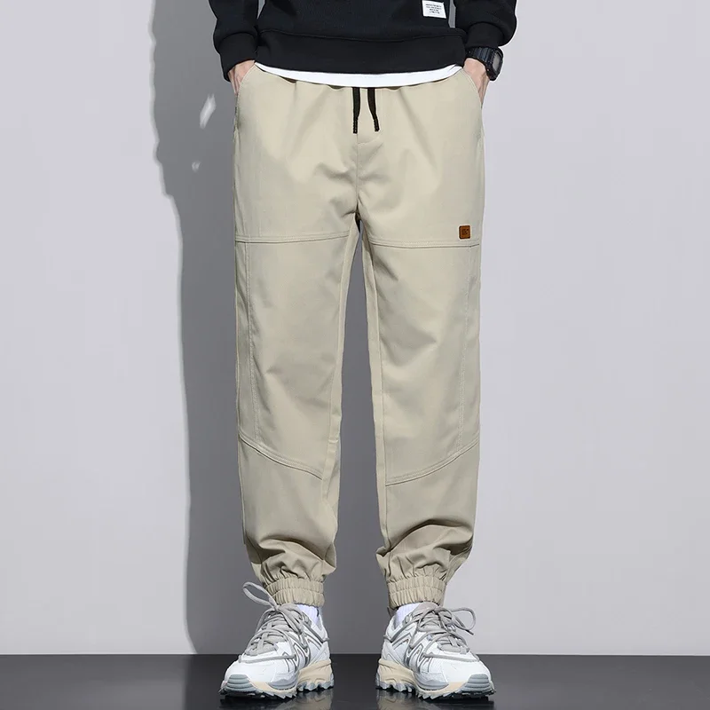 Trendy Casual Men's Pants 2025 Versatile Cropped Sweatpants Loose Fit Comfortable Spring Autumn Season