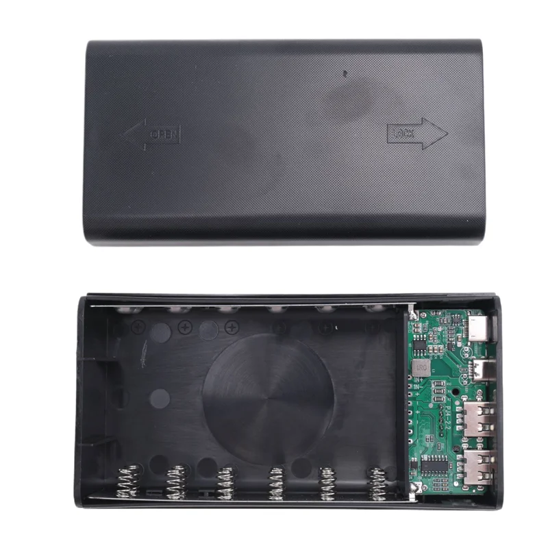 12X18650 Charging Battery Case Welding Free Battery Storage Box DIY Power Bank Case With Light 18650 Battery Box