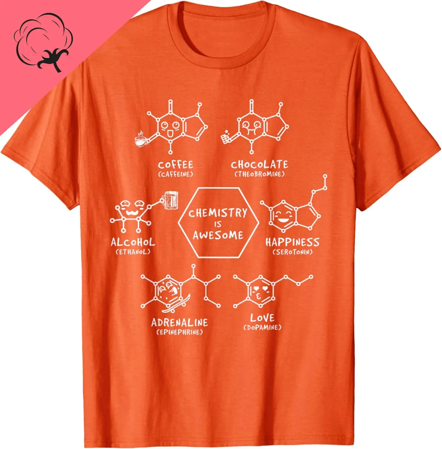 

Химия, кофейные сладости-футболка с изображением научного цыплята и пива, дышащая и удобная забавная рубашка, хлопковая футболка Camiseta Hombre