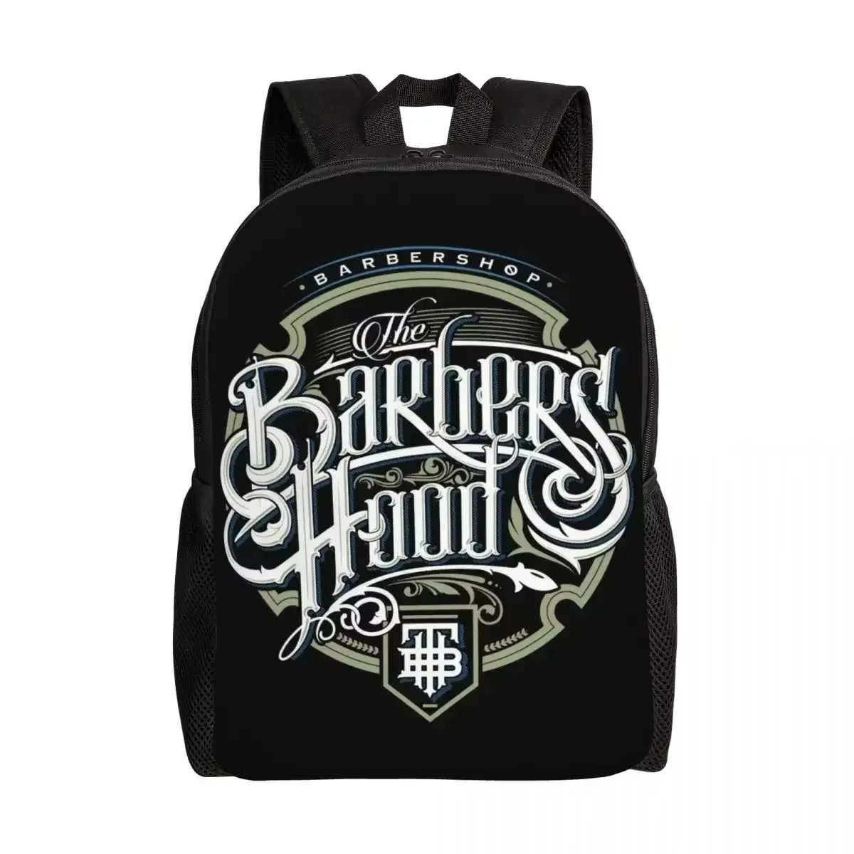 

Retro Barbershop Backpacks for Men Women Water Resistant College School Barber Shop Bag Printing Bookbags