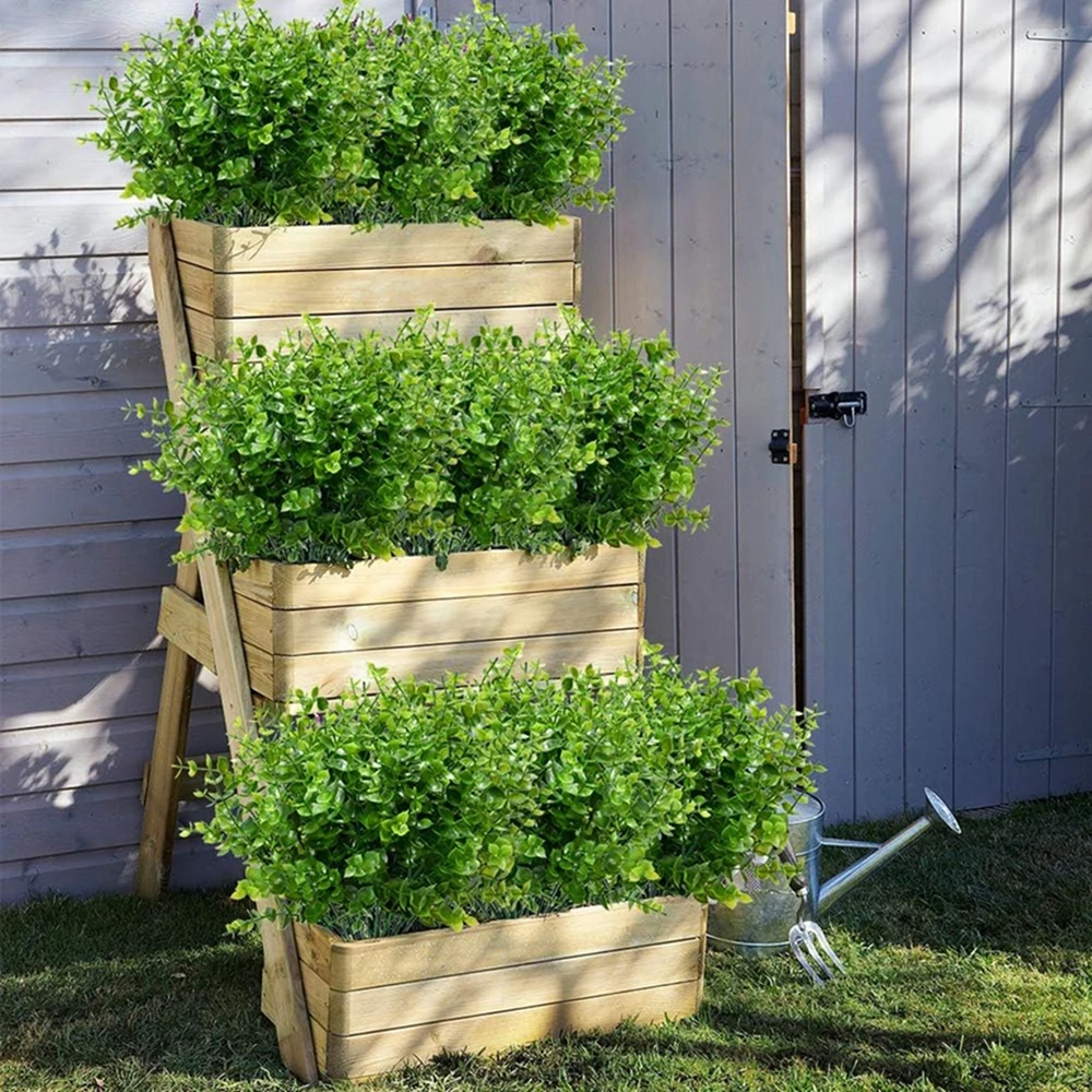 

10Pcs Artificial Flowers Plants Green Tree Wreath Wedding Home Room Table Outdoor Bonsai Decora Fake Photography Prop Diy Gifts