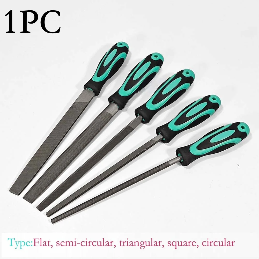 Metalworking Tools Turquoise 8 Inch Carbon File Half-round Profile Square Profile For Workshop For Metalworking