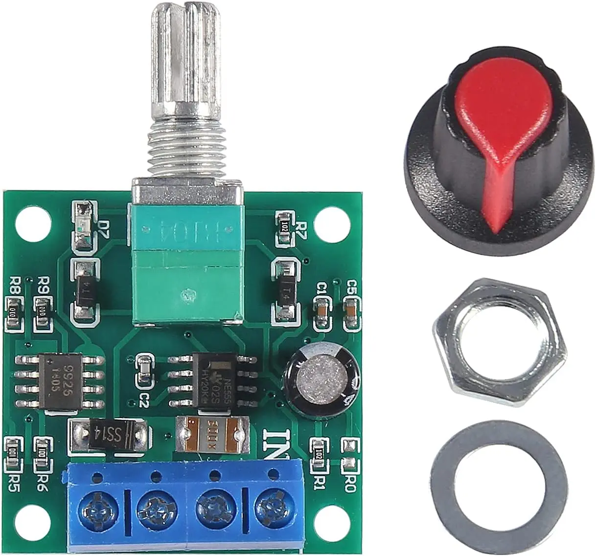 DC 2A PWM Motor Speed Controller PWM 1803BK Low Voltage Motor Adjustable Drive Controller with Speed Control Knob