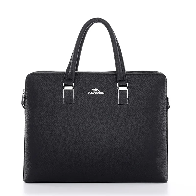 Business Leder Herren Aktentasche Executive Handtasche große Kapazität männliche Schulter Messenger Büro Laptop tasche