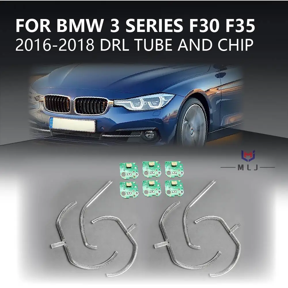 

For BMW 3 Series F30 F35 2016-2018 LED Headlight Angel Eye Chip DRL Board Daytime Running Light Guide Tube Plate Car Accessories