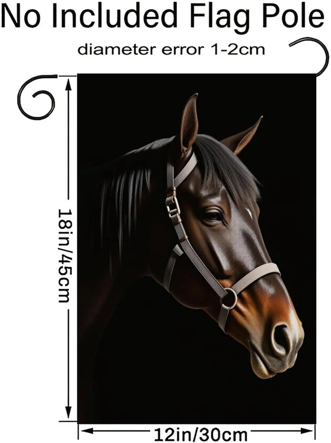 Rustic Barn Brown Horse Garden Flag 12x18 Inch - Small Vertical Burlap Yard Flags, Rustic Farmhouse Outdoor Decor for Lawn P MMZ