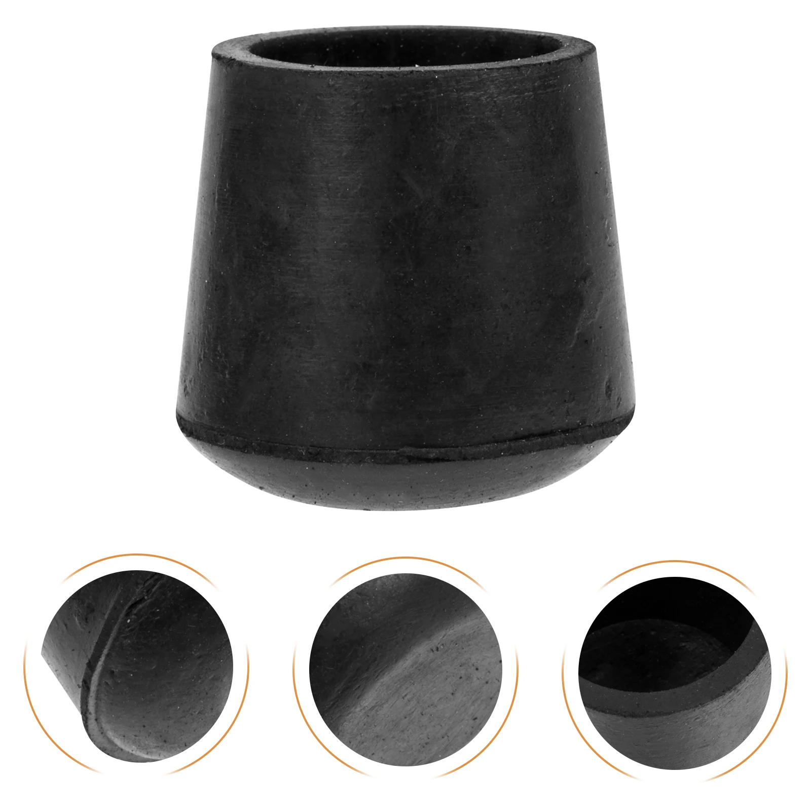 20 Pcs Toe Caps for Trampoline Rubber Feet Leg Stoppers Household Lawn Pads Black