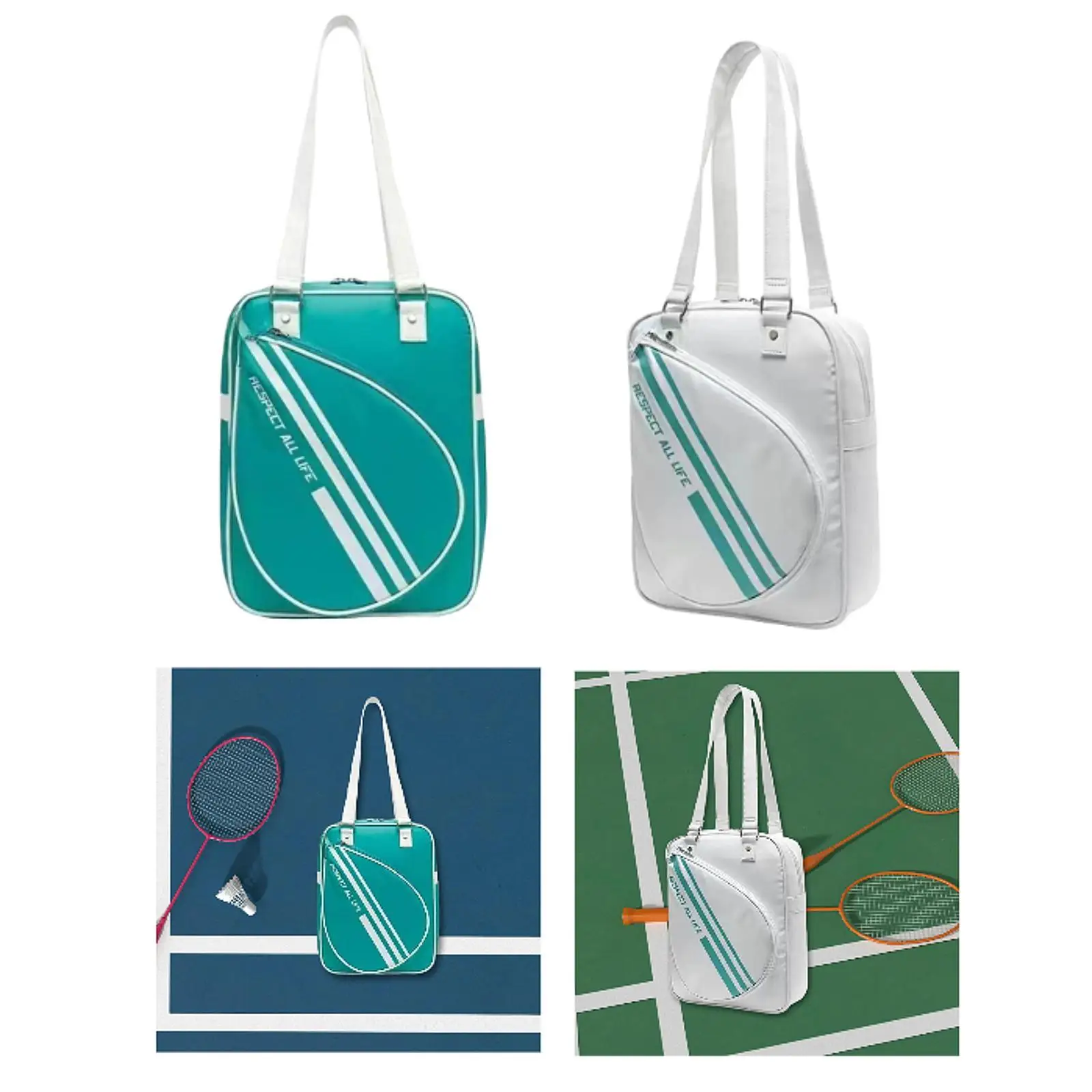 

Badminton Racket Bag Handbag Gym Bag Casual Raquet Sport Bag Portable for 2 Rackets Adults Women Racket Cover Bag Shoulder Bag