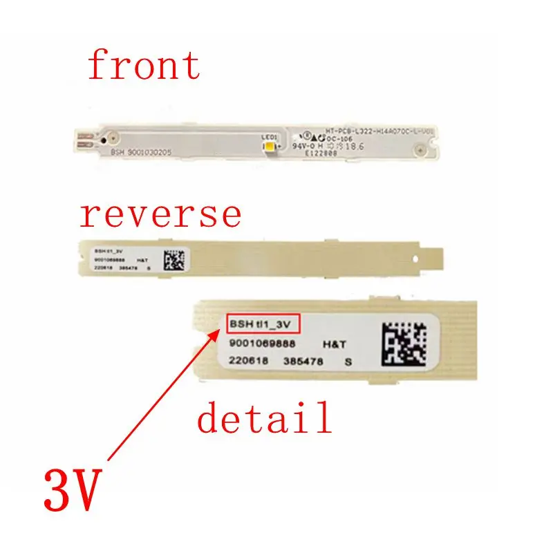 BSH 9001030205 DC3V DC6V For Siemens Bosch Refrigerator LED LAMP Light Strip Display light parts LD65