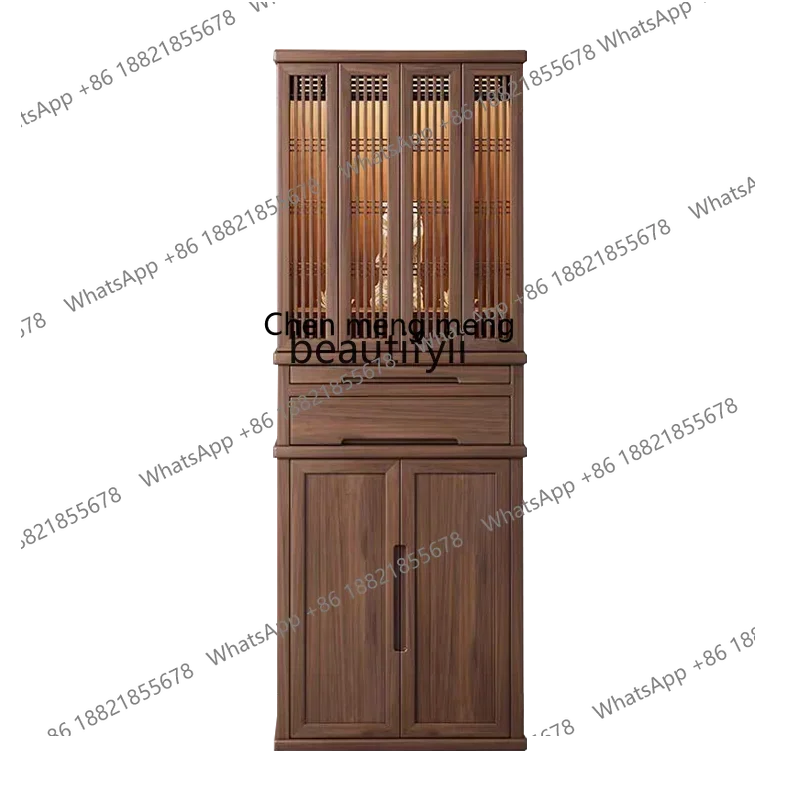 

X RR1 New Chinese style, table, modern light luxury small vertical cabinet, living room utility cabinet, solid wood locker