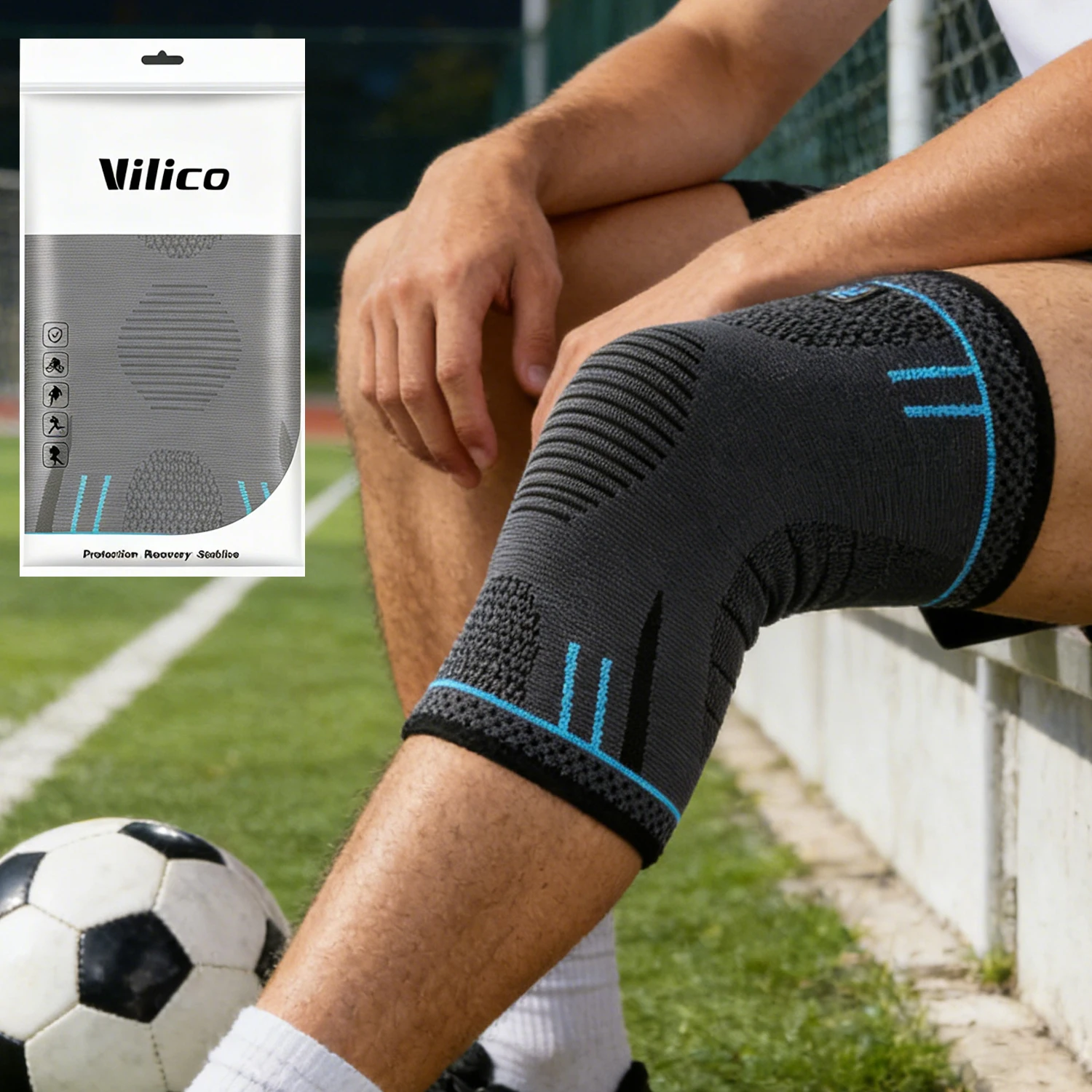 1 Pc Elastic Breathable Compression Knee Support Sleeve for 