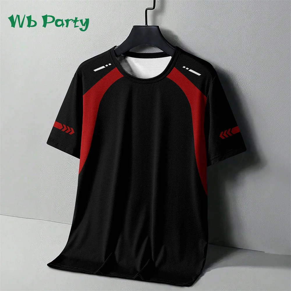 

Спортивная футболка для фитнеса, повседневная футболка с коротким рукавом, летняя дышащая мужская одежда с 3D принтом, футболка большого размера с круглым вырезом, мужская одежда