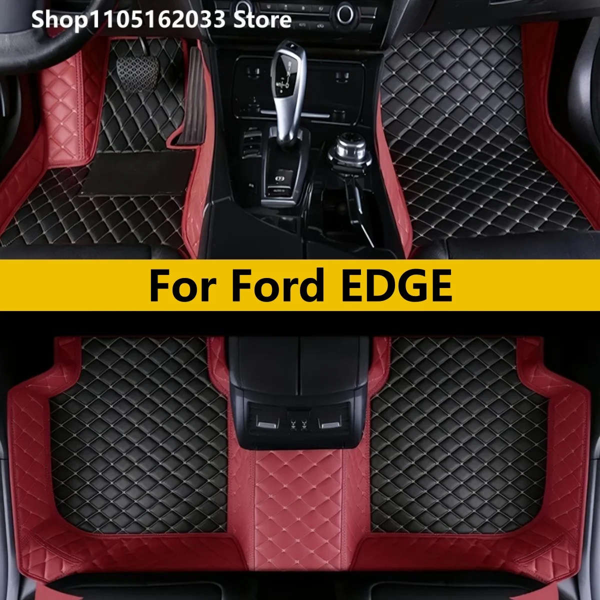 

Автомобильные коврики на заказ для Ford Edge 5-местный 2015-2018, полный комплект, кожаные, всепогодные, автомобильные аксессуары