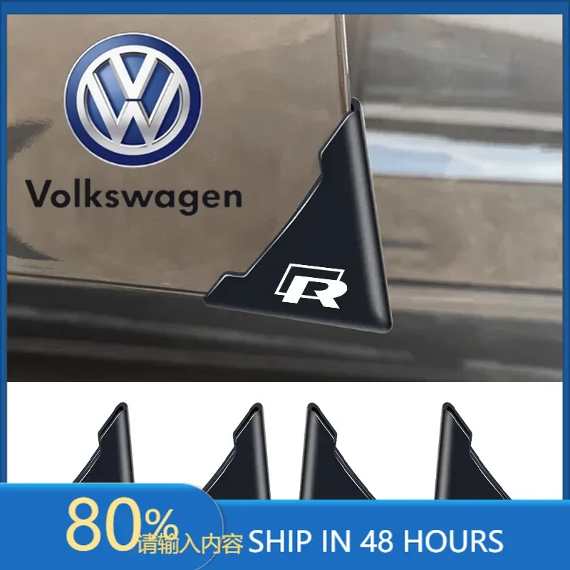 

Горячие солнцезащитные козырьки, 2 шт., новые защитные наклейки на угол двери автомобиля, наклейки для Volkswagen VW Touran Beetle Golf Passat Jetta Polo Bora C