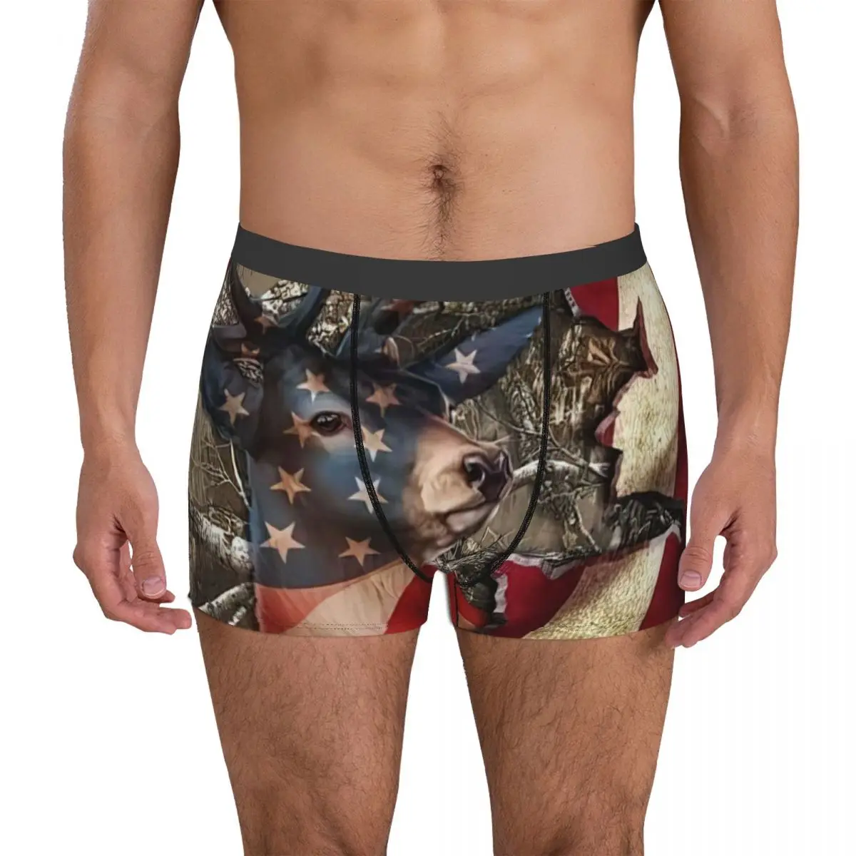 

Hunting Deer Underpants Breathbale Panties Male Underwear Print Shorts Boxer Briefs