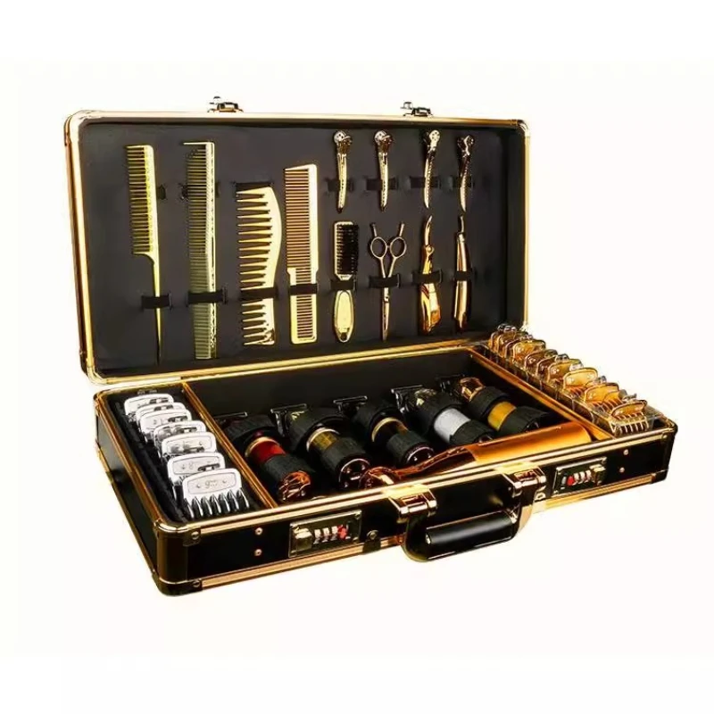 

Barber Hairdresser Hairdressing Toolbox Oil Head Pushing Scissors Special Box Barber Scissors Storage Box Bag Password Box