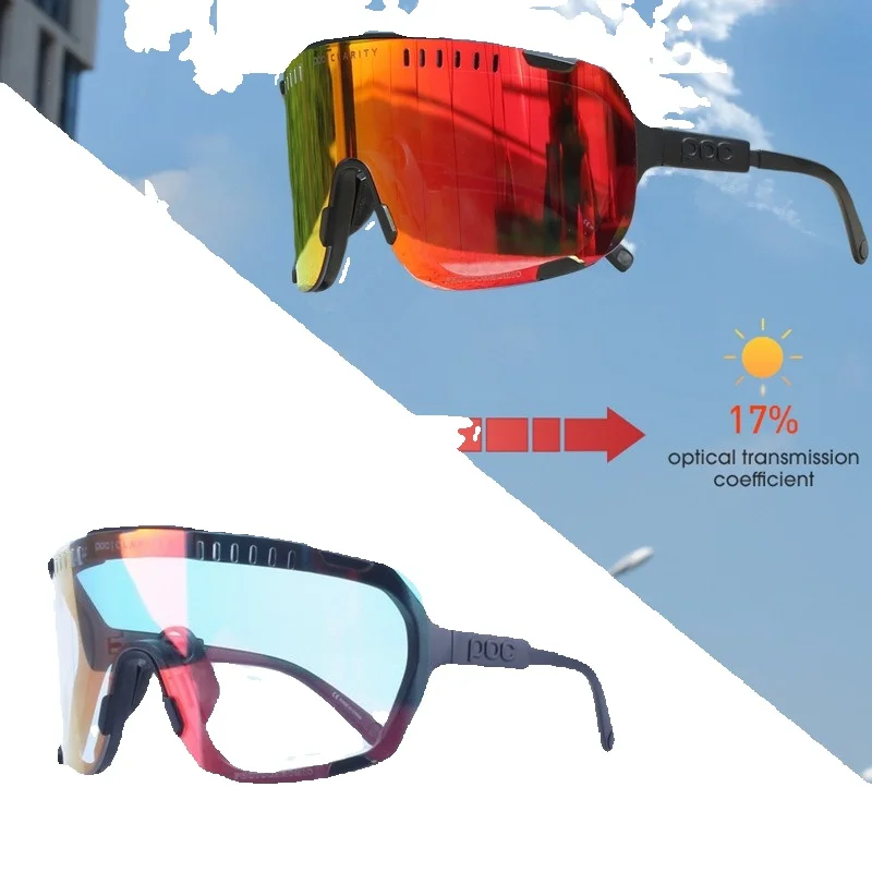 AliExpress WOSAWE POC New Cycling Outdoor Athletic Glasses .Intelligent photo-sensitive color-changing anti-wind and anti-sand protective goggles