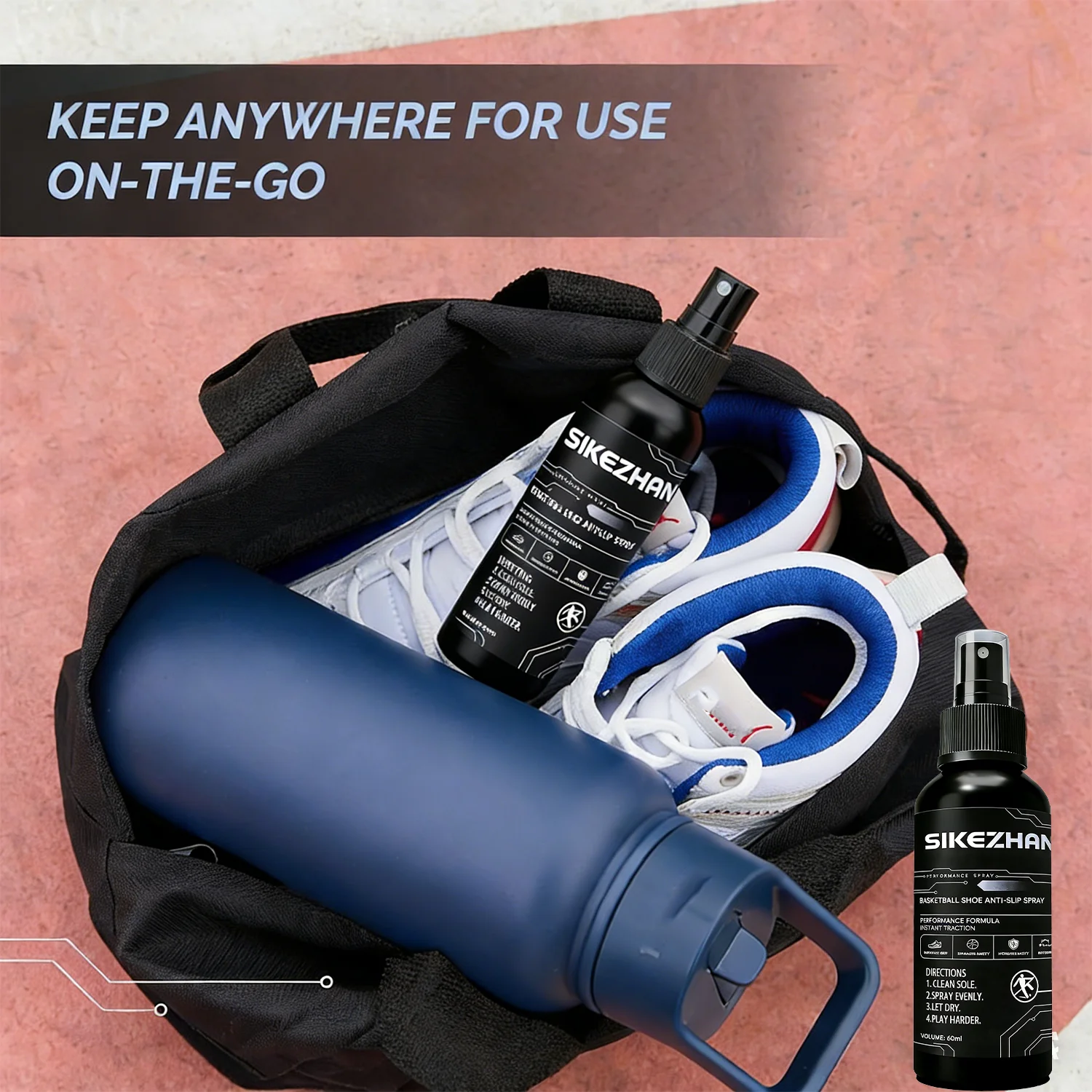 Ultimate 2-in-1 Sneaker Grip Spray & Sole Rejuvenator.Non-Slip Traction Formula.Restores Grip & Maximizes Your Court Performance