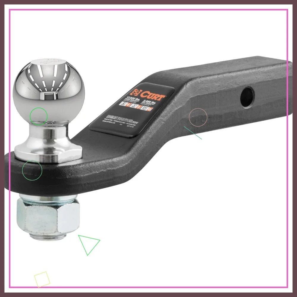 

Heavy Duty Trailer Hitch Mount with 2-5/16-Inch Ball, Fits 2-Inch Receiver, 15,000 lbs Capacity, 2-In Drop