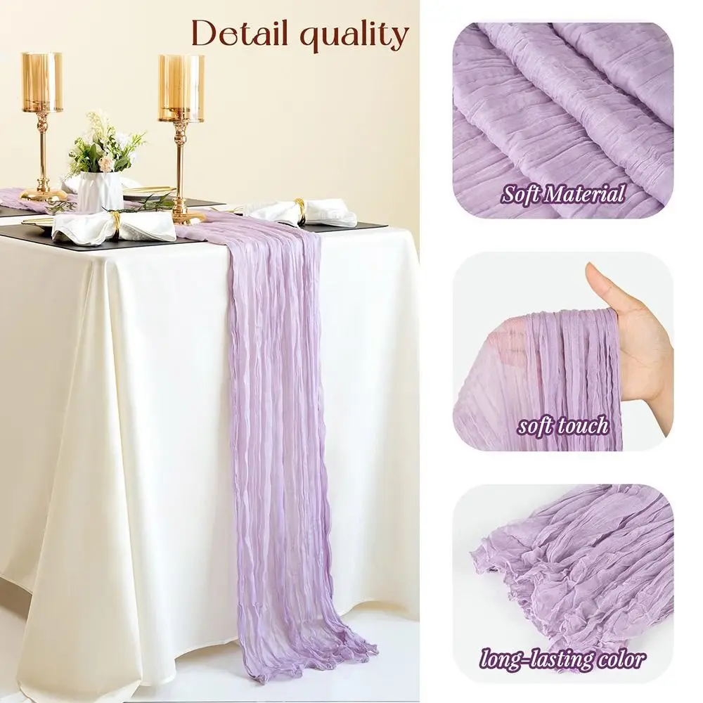 Table Flag Semi-Sheer Gauze Table Runner Multipurpose Vintage Table Cloth Retro Banquets Arches Boho Decor