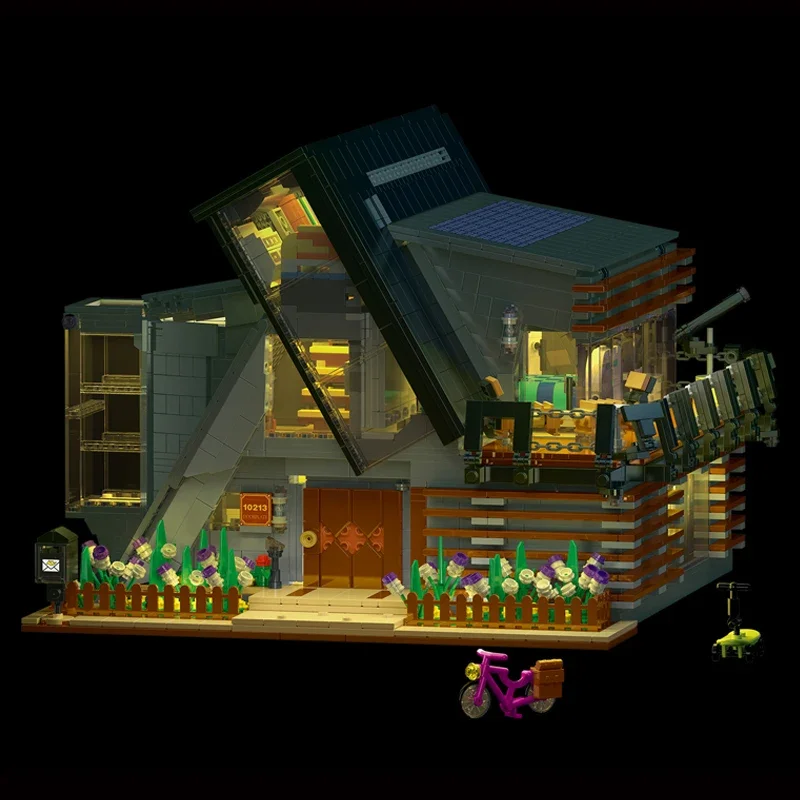 3832Pcs Die Lambda Haus Bausteine Modell MOC Modulare Stadt Architektur Ziegel Street View Sets Kind Spielzeug für Kinder geschenke