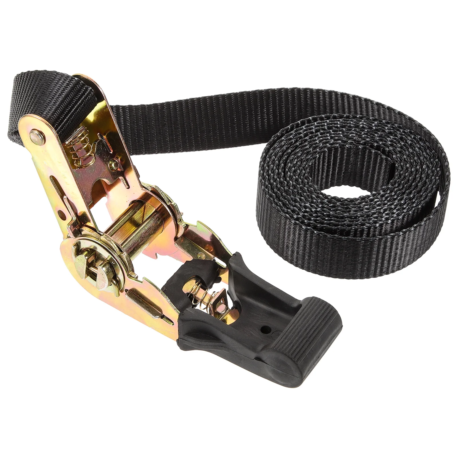 Ratchet Tensioner Tie down Strap with Hooks Heavy Duty Inflatable Polyester Retractable Cargo