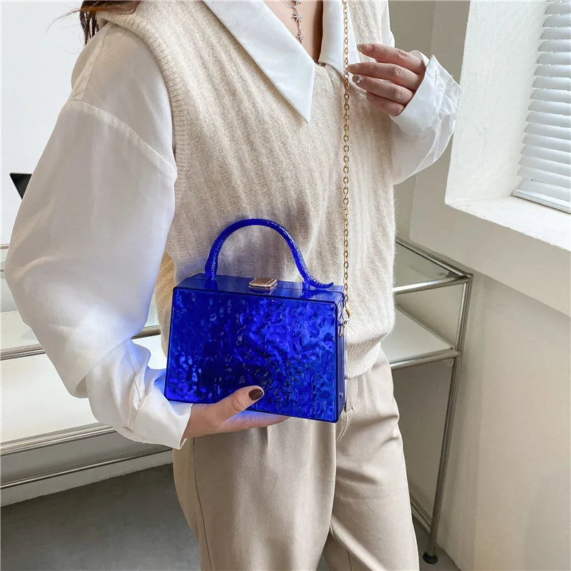 Vintage Designer Flap Handbag and Purse for Women Shoulder Crossbody Bags 2022 New  Clear Jelly Ladies Messenger Bag High Qualit