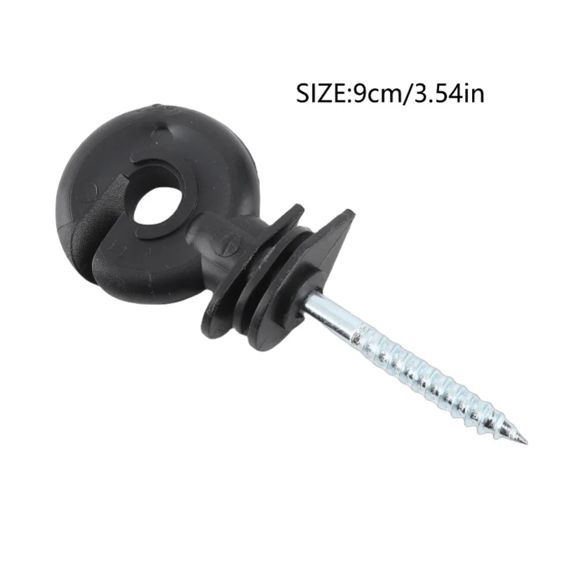 100pcs Short Screw Type Ring Insulator Electric Meadow Fence Post Accessory view 6