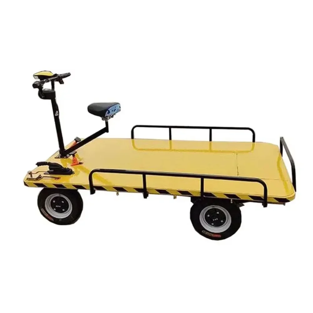 electric heavy  platform trolley flatbed cargo cart transfer wagon for workshop market