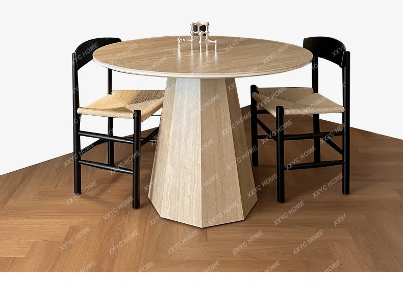 Round Modern Party Dining Table Luxury Unique  Kitchen Dining Table Mobile Salon Design Mesas De Comedor Furniture Home