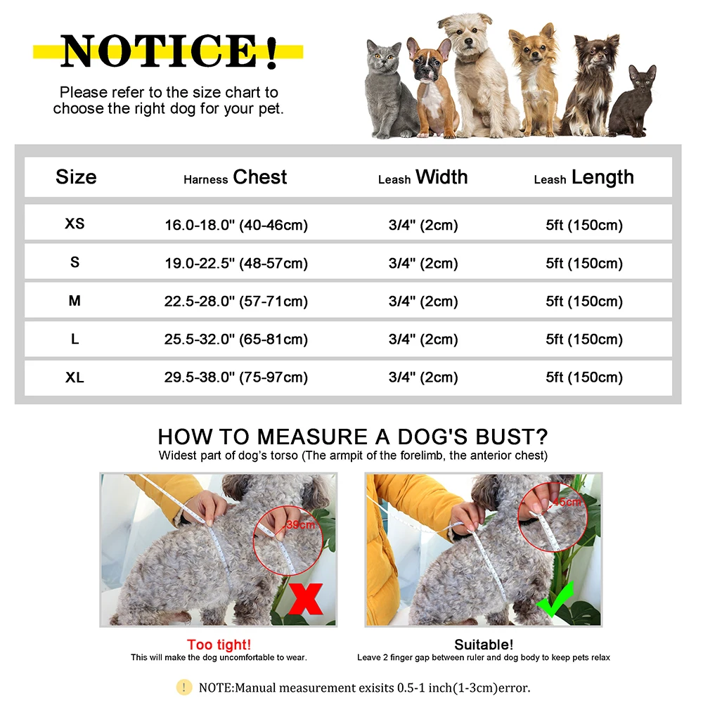 Personalized Dog Harness Leash Set Soft Padded Dogs Vest Harnesses Free Custom Pet ID Buckle Vests With Lead Rope For Dogs Pug