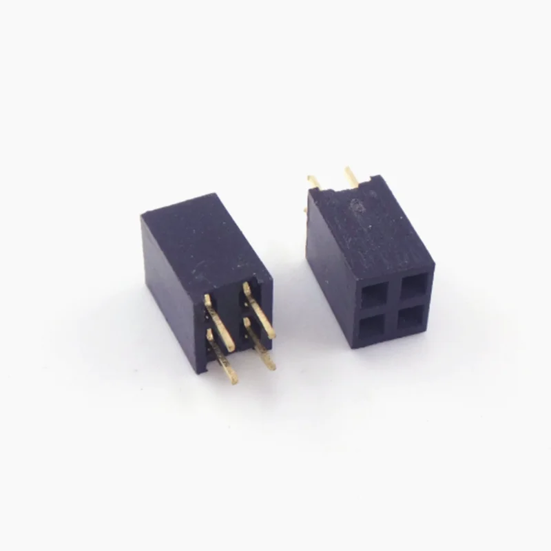 10pcs 2.54mm Pitch Straight Double Row Female Pin Header 2×2-2×40Pin PCB Board Connector