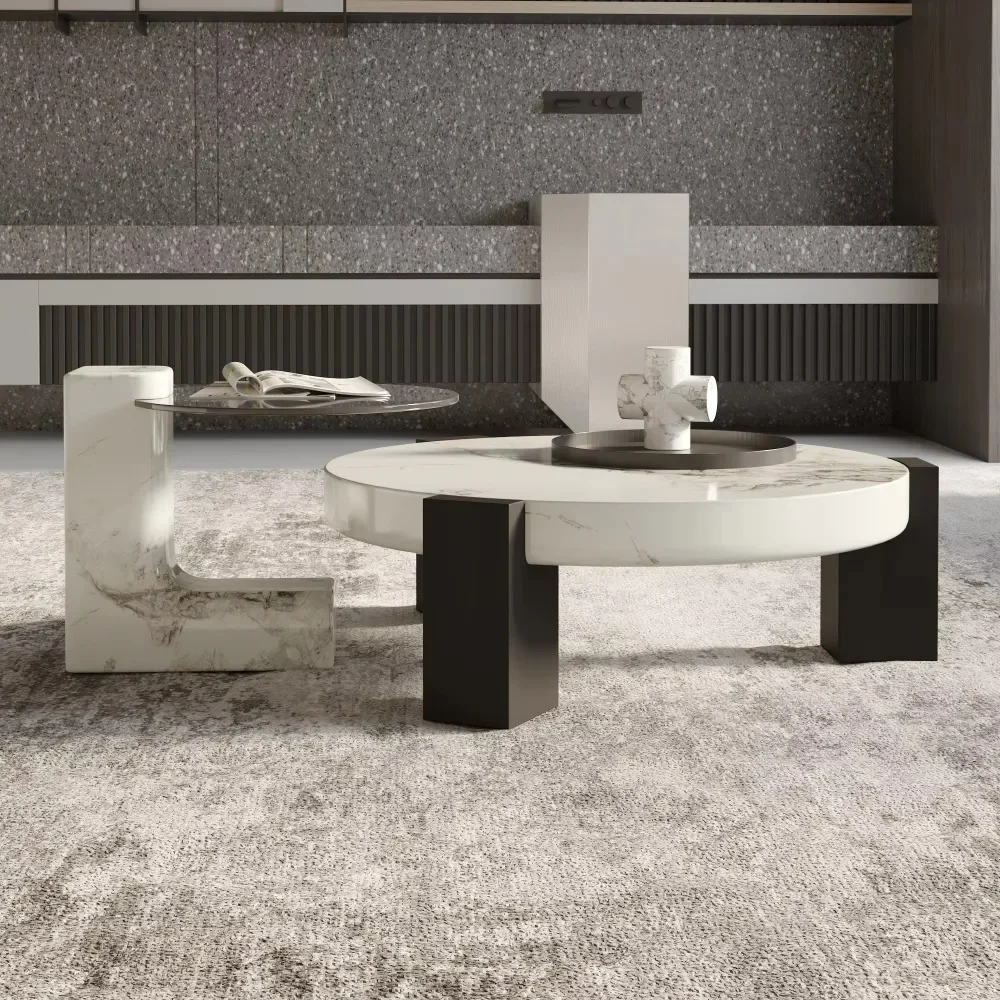 ATUNUS USA in Stock Drop Shipping Modern Unique Design Coffee Table Round Center Table for Living Room