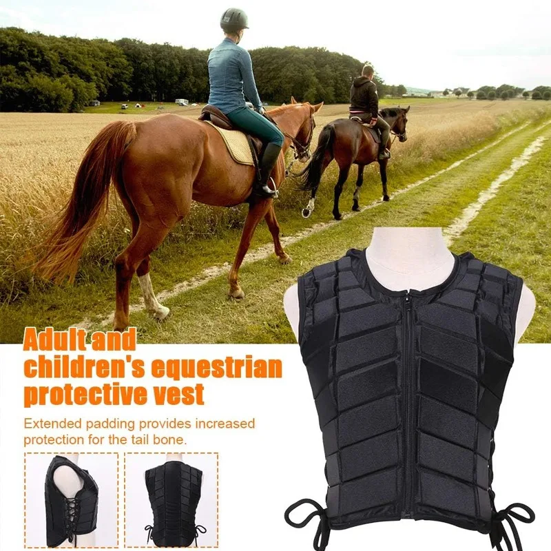 Adult Horse Riding Protective Vest Breathable Comfortable Adjustable Safety Protective Vest Jacket Equestrian Protective Pad