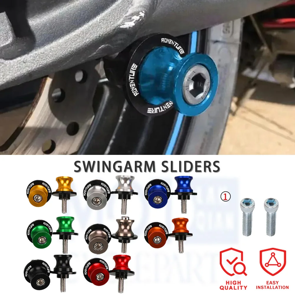 

For 890ADVENTURE 890 ADVENTURE R 890 ADV R 2020-2022 M10 Swingarm Spools Rear Stand Screws Sliders CNC Aluminum Motorcycle