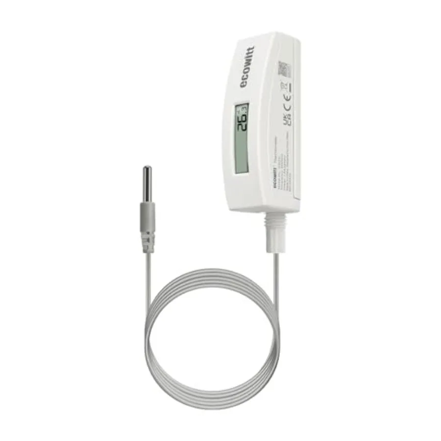 

Digital Pool Thermometer with LCD Display Waterproof Water Temperature Sensor Easy to Mount 10Feet Cable Sensor for Swimming Po