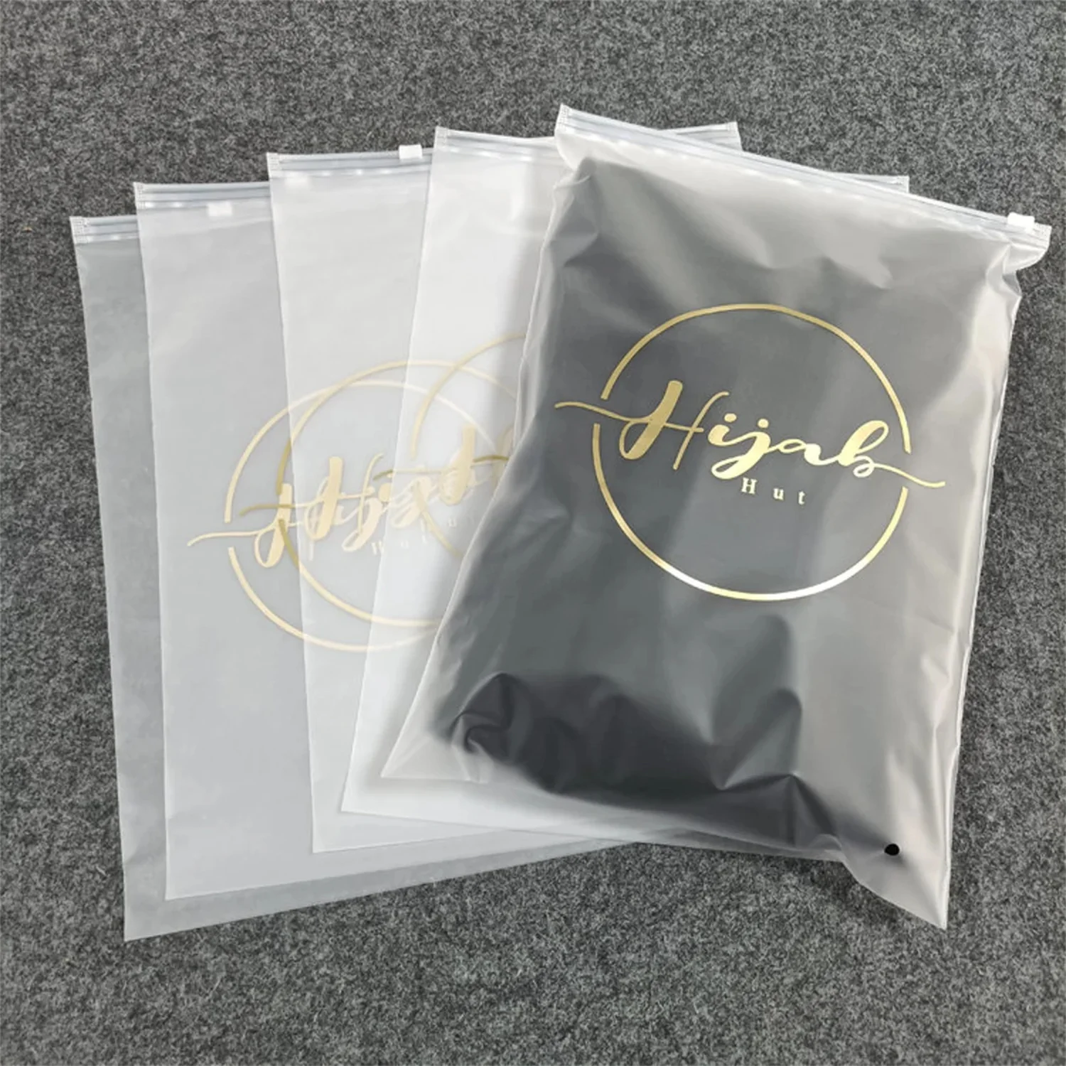 

100-500Pcs Custom Frosted Transparent Zipper Bags High Quality Plastic Bags Clothes Zip Bags for Poly Mailers