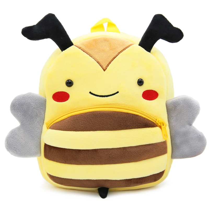 Boys Girls Backpack Cute Insect Bee Children Plush Backpack Kindergarten School Bag